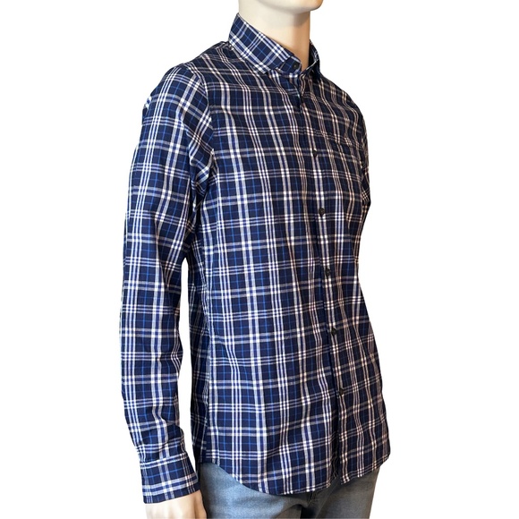 Armani Exchange A|X Long Sleeve Plaid Shirt Long Sleeve Monogrammed Branded NWOT - Picture 4 of 16